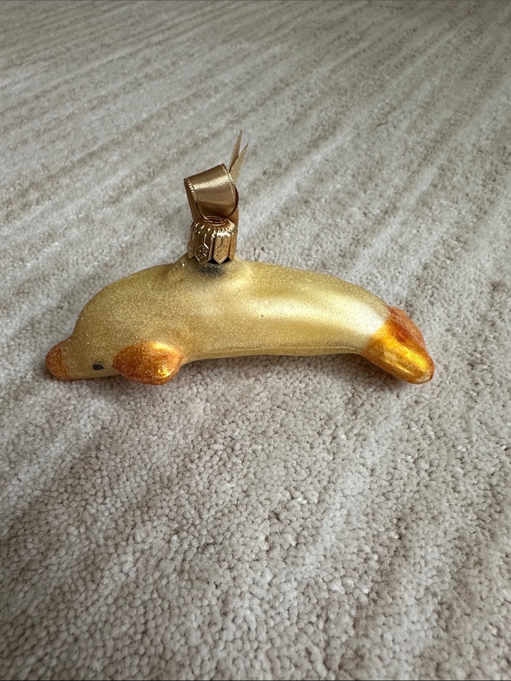 CHRISTOPHER RADKO - Dolphin Frost - 1999 Christmas Ornament - Yellow Little Gems